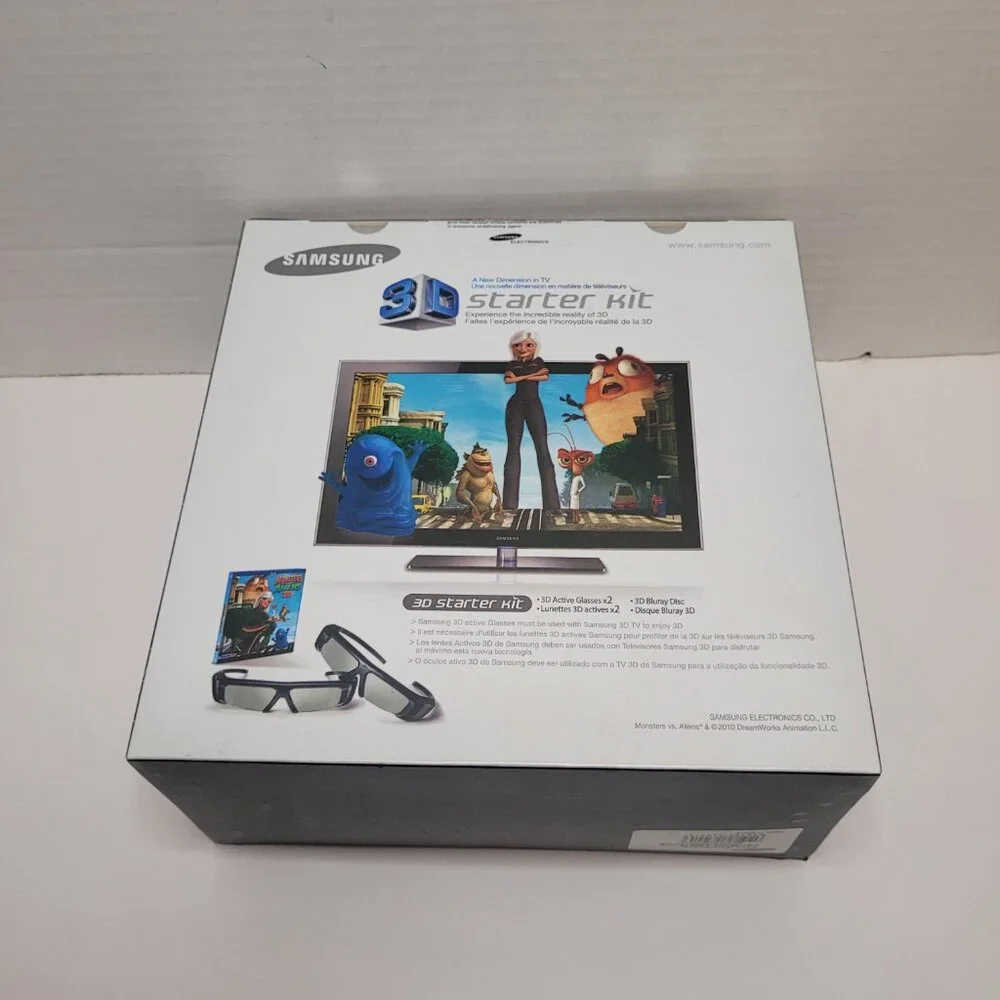 Samsung 3D Starter Kit Active Glasses & Monsters VS Aliens 3D Blu-Ray NEW
